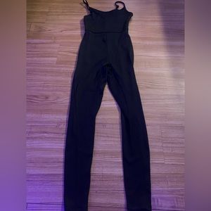 black lined body suit